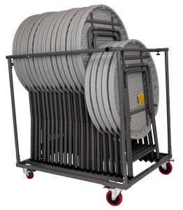 Chariot de transport pour tables pliantes mange debout