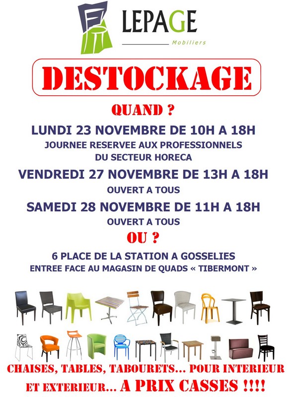 déstockage de meubles