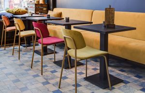 chaise de restaurant Lepage Mobiliers velours